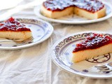 Mascarpone Cheesecake with Strawberry Glaze