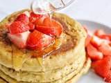 Matcha Pancakes with Milled Flax Seeds