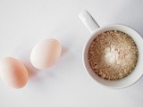 Poached Duck Eggs on Light Multi-Seed English Muffin