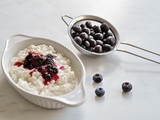 Scandi Rice Pudding with Blueberry Sauce