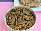Black-Eyed Peas With Mushroom | Lobhiya Khumb Masala - Side Dish For Roti