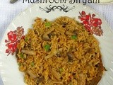 Mushroom biryani / kalan biryani recipe (south indian style)