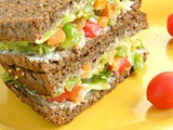 Yogurt Veg Sandwich / Curd Sandwich