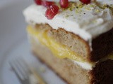 Almond cake with orange curd – grain, gluten and sugar free  /// Amandel taart met sinaasappel curd – graan gluten en suiker vrij