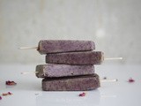 Creamy Blueberry-Rose ice pops – dairy free /// Romige Bosbes-Roos ijsjes – zuivel vrij