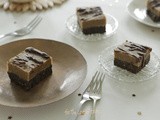 Double chocolate + salted caramel brownie – vegan