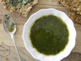 Homemade basil oil