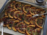 Oven roasted pumpkin-Middle Eastern style   ///  Midden Oosterse gegrilde pompoen