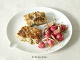 Radishes from the oven with cod in a jacket