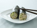 Smoked mackerel quinoa sushi