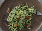 Zucchini spaghetti salad /// Courgette spaghetti salade vgn – Dairy free