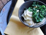 Perogies w/ Coconut Oil Sauteed Spinach