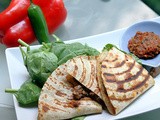 Whole Wheat Spicy Bison Quesadillas
