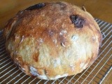 Easy No Knead Bread: White Chocolate Pecan