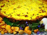 Chantarelle tart in rye crust