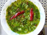 Lentil Soup with Spinach and Fresh Coriander