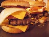 Hamburger with fried egg