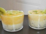 Kiwi and mango mousse