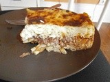Pastitstio (Greek pasta gratin with minced meat and macaroni)