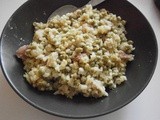 Risotto with ham and peas