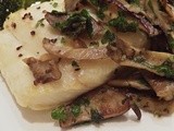 Broiled Halibut with Mushrooms