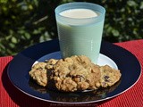 Oatmeal Cookies with Two Chocolates, Dried Cherries, and Almonds