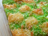 Pandan and Coconut Checkerboard Brownies