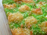 Pandan and Coconut Checkerboard Brownies