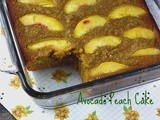 Avocado Almond Peach Cake