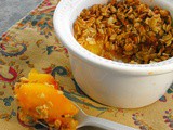 Individual Peach Crisps made with Granola