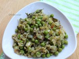 Cabbage Peas Poriyal