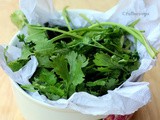 How to store Coriander, Curry leaves and Mint for long