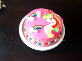 No Fondant Unicorn Cake