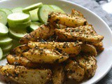 Baked Sesame Potato Wedges Recipe