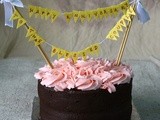 Chcolate Cake with Chocolate Frosting and Buttercream Rosettes