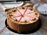 Eggless Baked Rose Cheesecake Recipe