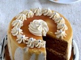 Eggless Caramel Cake with Salted Caramel Buttercream