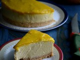 Eggless No Bake Mango Cheese Cake