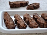 Eggless Oats Chocolate Biscotti