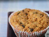 Eggless Peanut Butter Choco Chip Oats Muffins