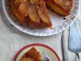 Eggless Pear Upside Down Cake