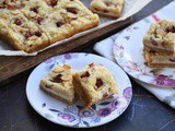 Eggless Strawberry Cheesecake Bars