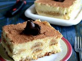 Eggless Tiramisu With Home Made Mascarpone Cream and Eggless Savoiardi Biscuits