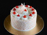 Eggless White Forest Cake Video Recipe
