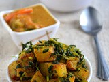 Methi Aloo Roast / Potato Fenugreek Leaves Roast