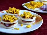 Mini Dosa Paneer Sandwich Chaat