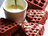 Red Velvet Waffles Recipe – Eggless Version