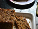 Upside Down Eggless Whole Wheat Caramel Coconut Cake Recipe