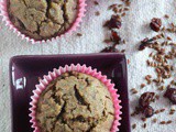 Vegan Flax Seeds Cranberry Muffins