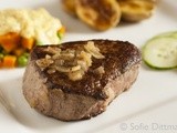 Filet Mignon, Oven-Roasted Baby Potatoes and Mixed Vegetables